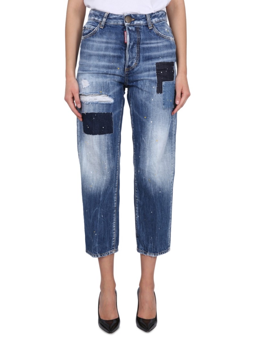 Shop Dsquared2 Blue Boston Jeans