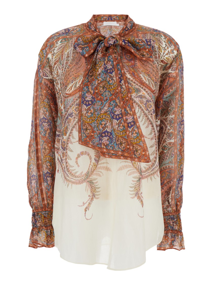 Zimmermann Rhiannon Tie Neck Blouse