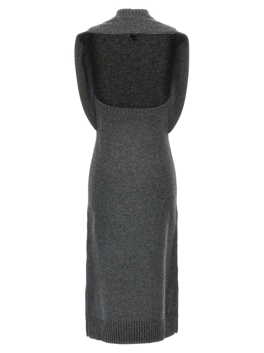 Courrèges Courreges 'over The Shoulder Drapè' Dress In Gray