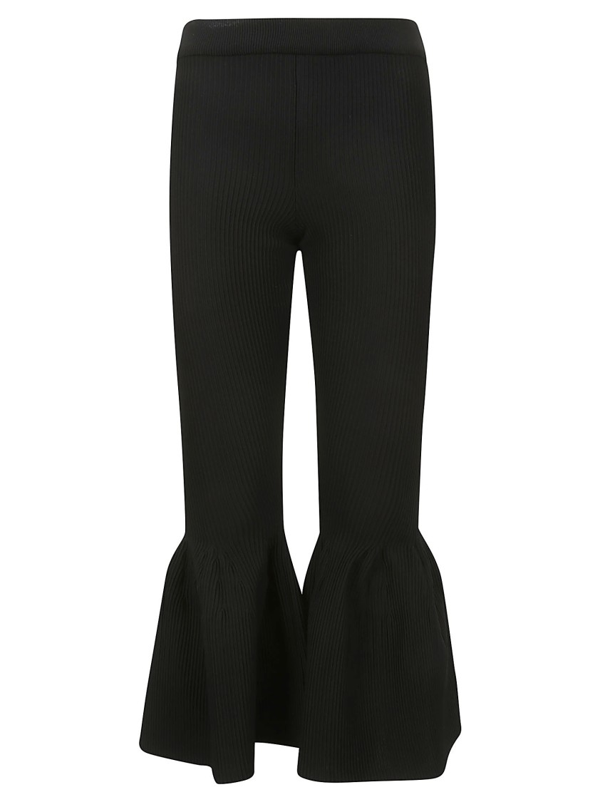 Cfcl Ribbed-knit Cropped Trousers In Black