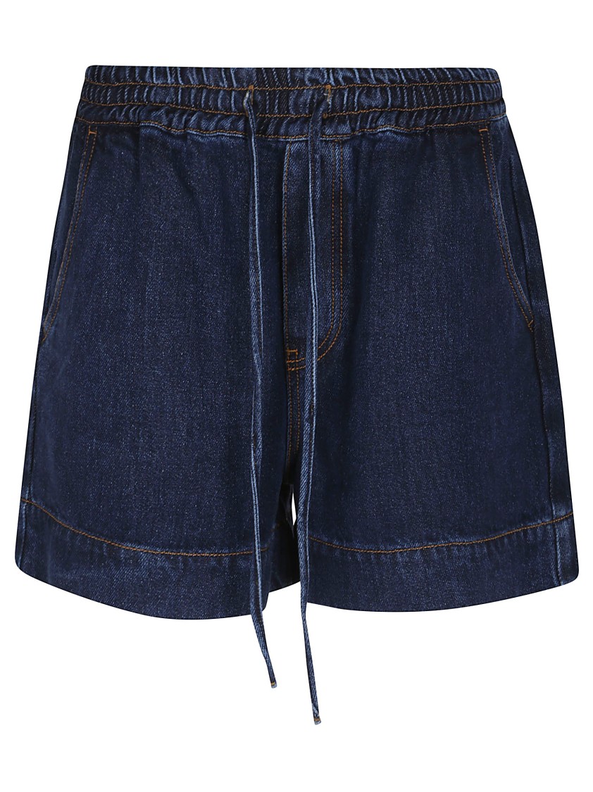 P.A.R.O.S.H PAROSH INDIGO BLUE CASUAL SHORTS