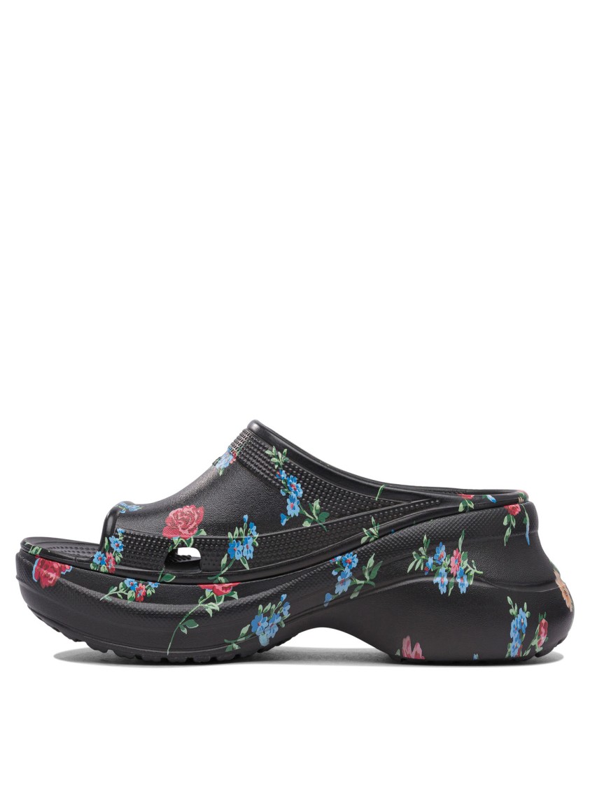 Balenciaga "pool Crocs Slide In Black
