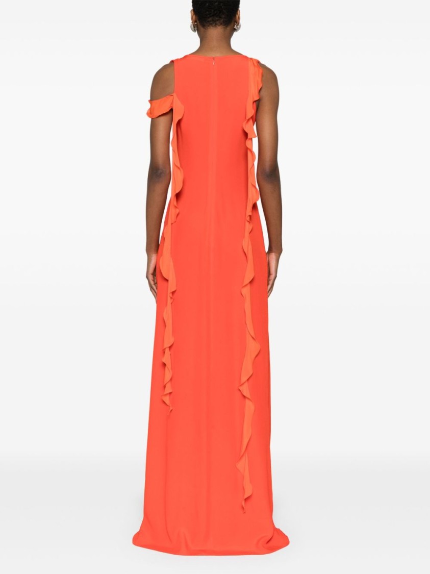 Les Filles D'eva Ruffled Crepe Dress With Tie-fastening Straps