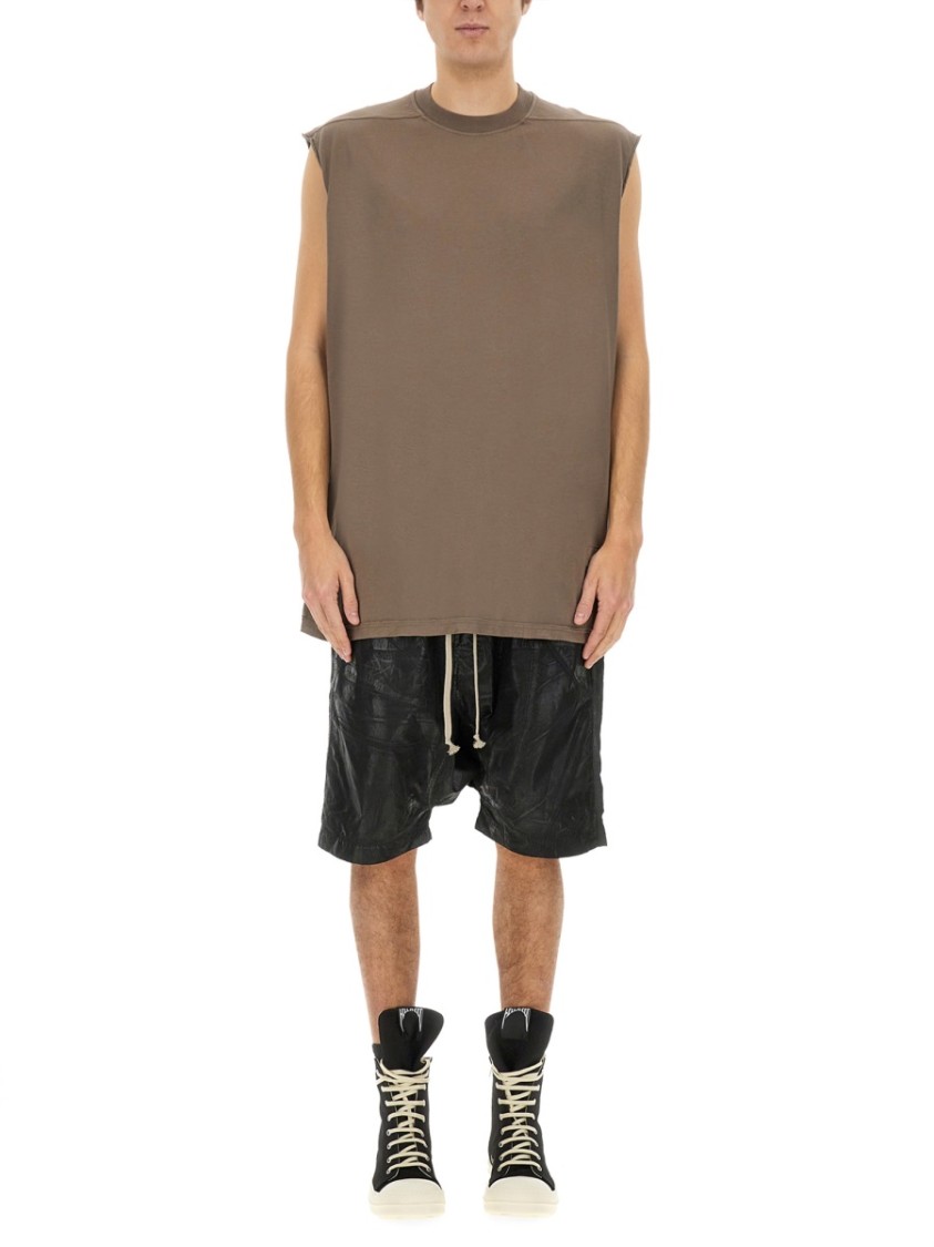 Shop Rick Owens Drkshdw Drkshdw By Rick Owens Oversized Cotton T-shirt With Relaxed Fit In Brown