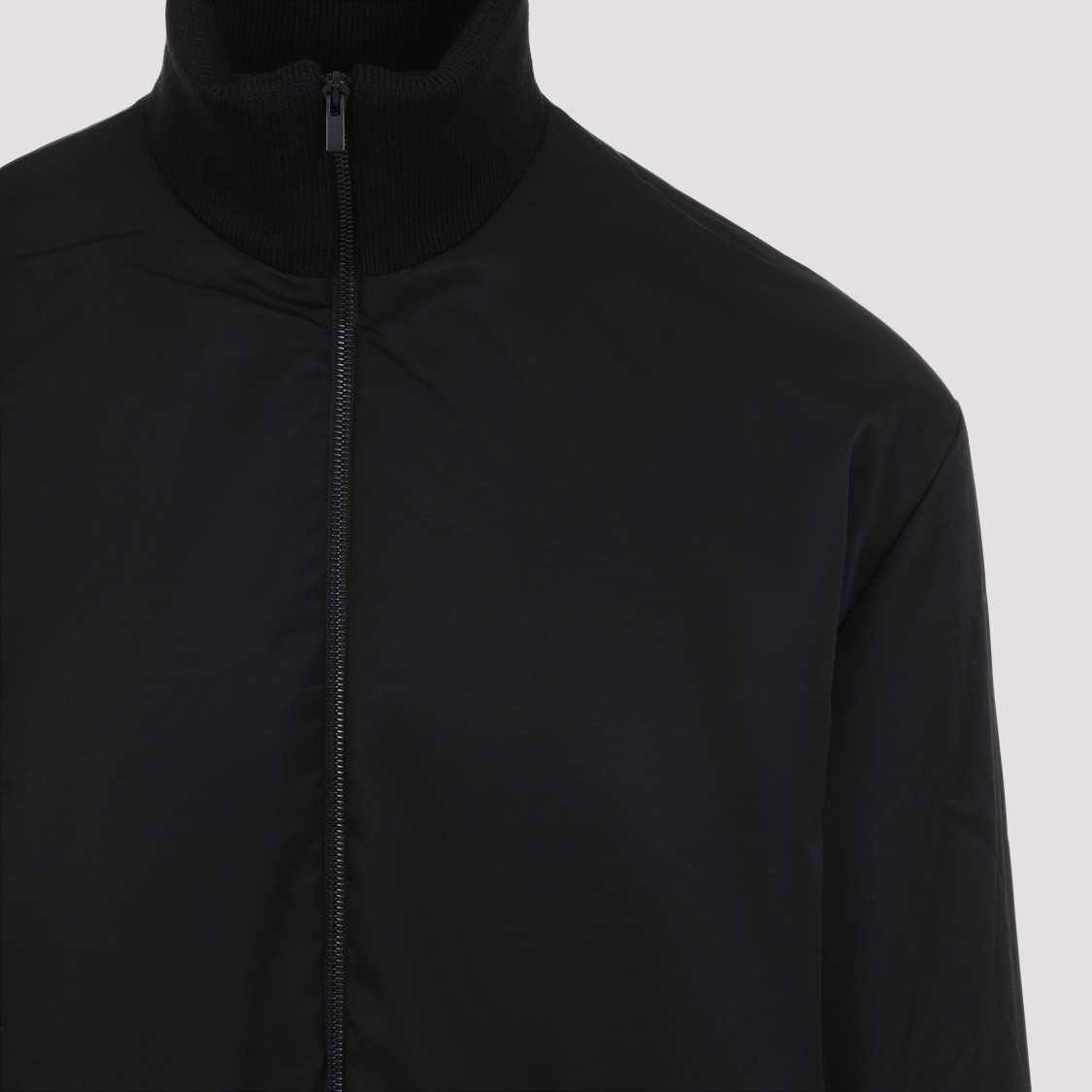 Fear Of God Oversized Cotton-blend Jersey Half-zip Sweatshirt In Black
