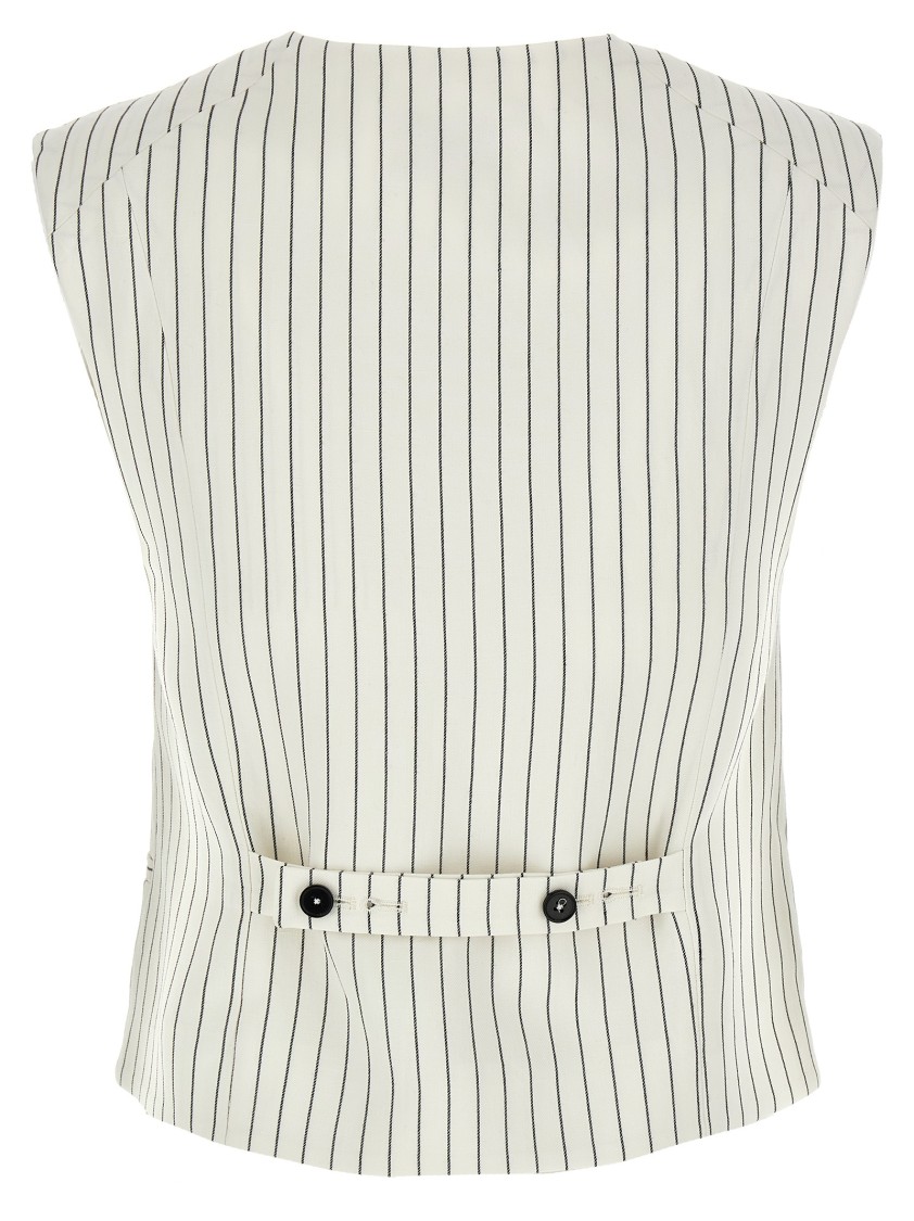 Loulou Studio Vest Adjustable Back Strap Front Pockets