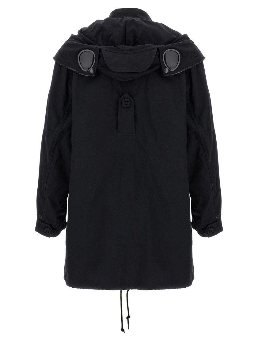 Junya Watanabe Men's Nylon Parka Coat In Black