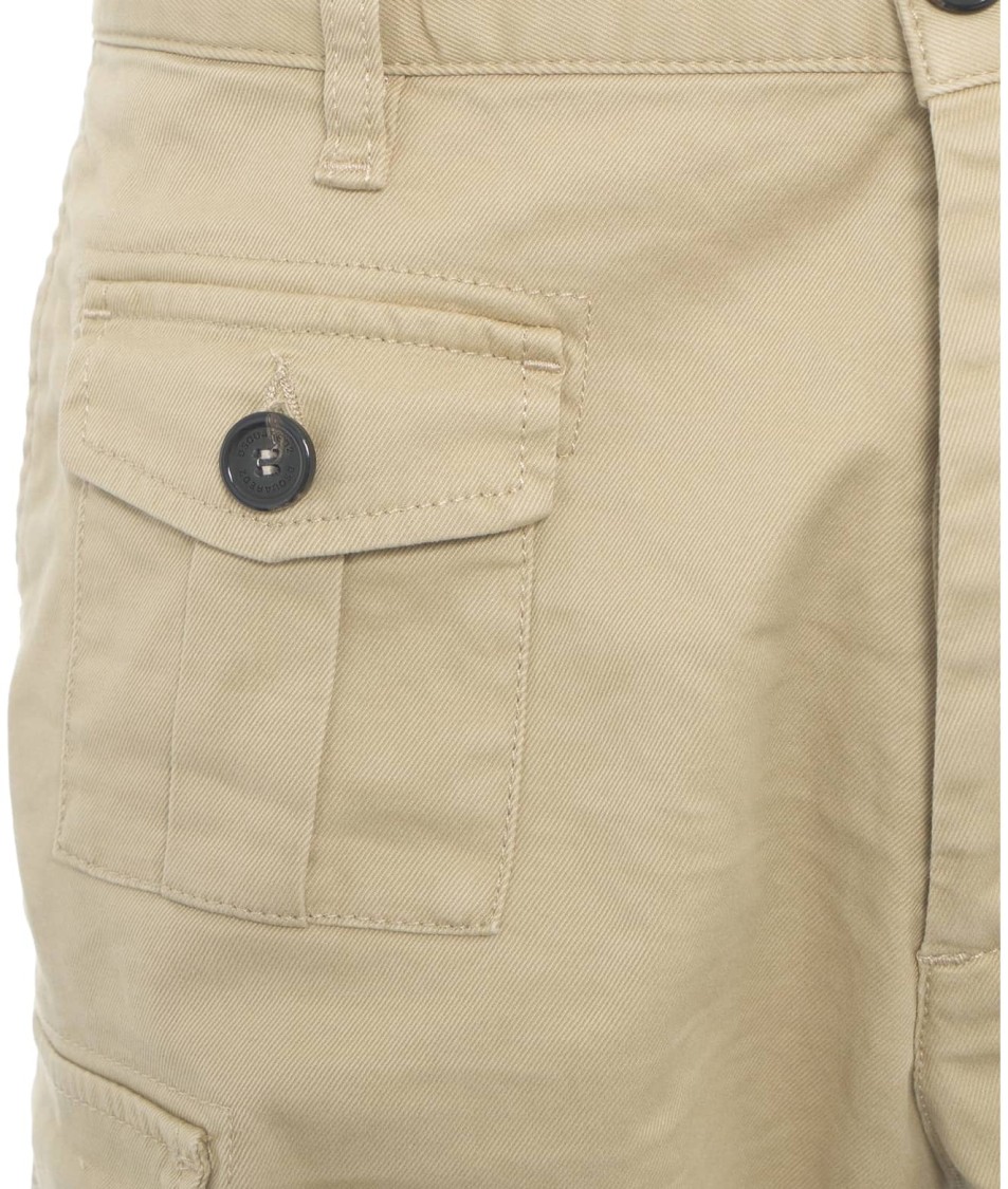 DSQUARED2 DSQUARED2 BEIGE CARGO PANTS WITH STREAMLINED SILHOUETTE
