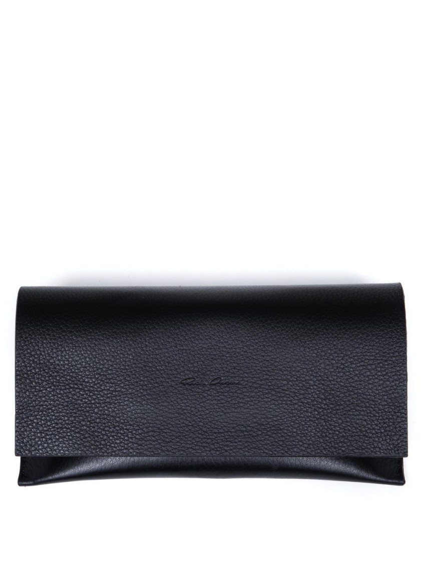 Rick Owens Rectangular Black Acetate Sunglasses With Silver Rivets
