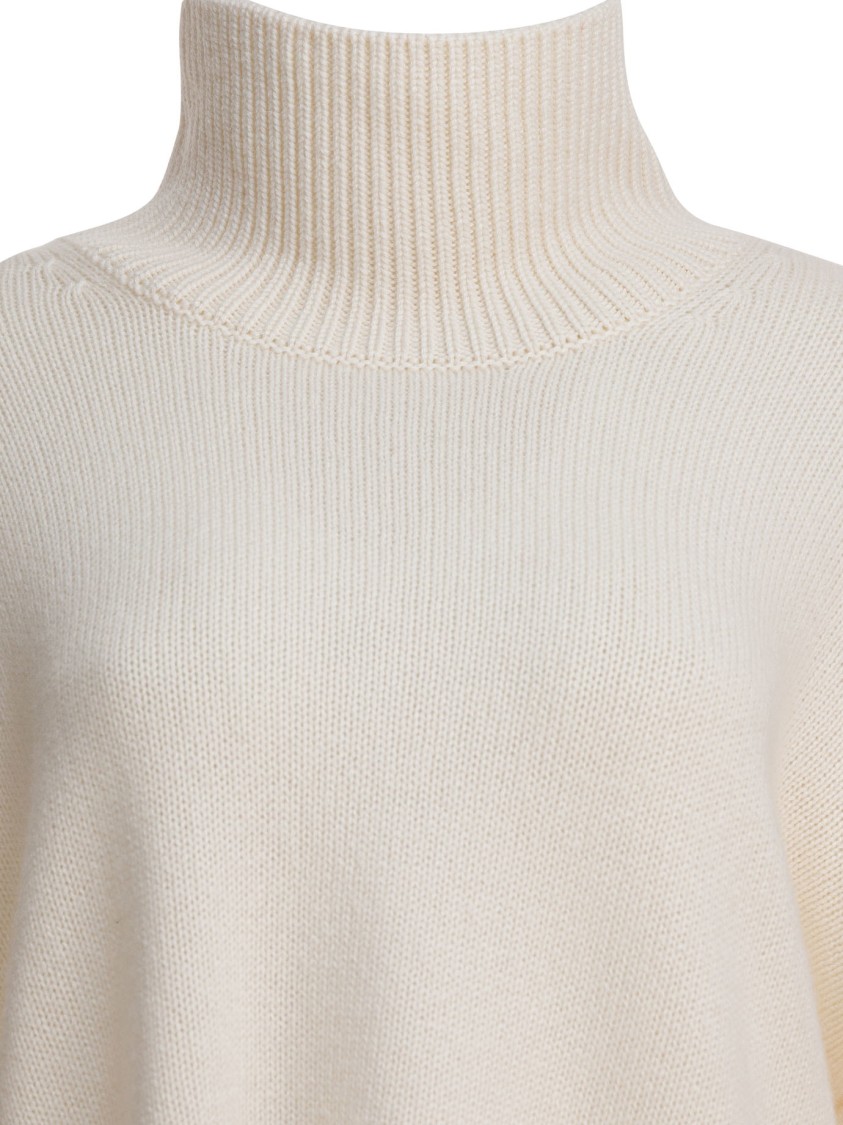 Lisa Yang Beige Cashmere Sweater In White