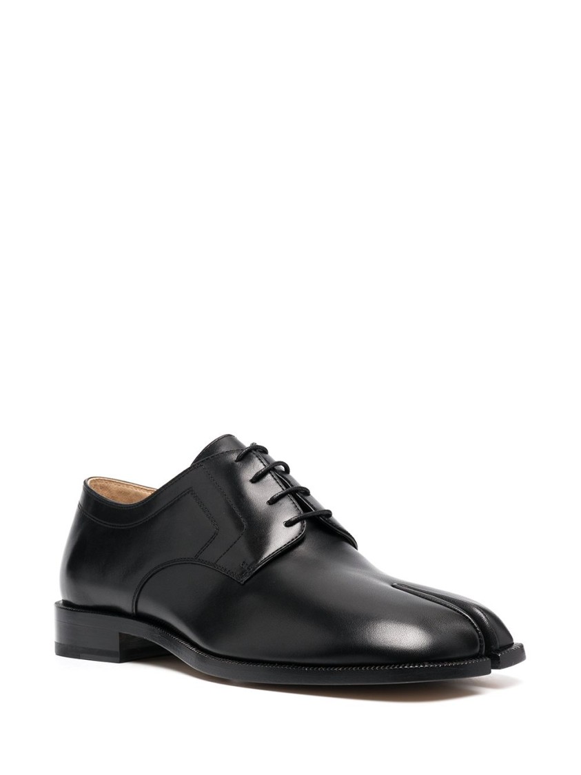 Maison Margiela Brown Tabi Lace-up Oxfords In Black