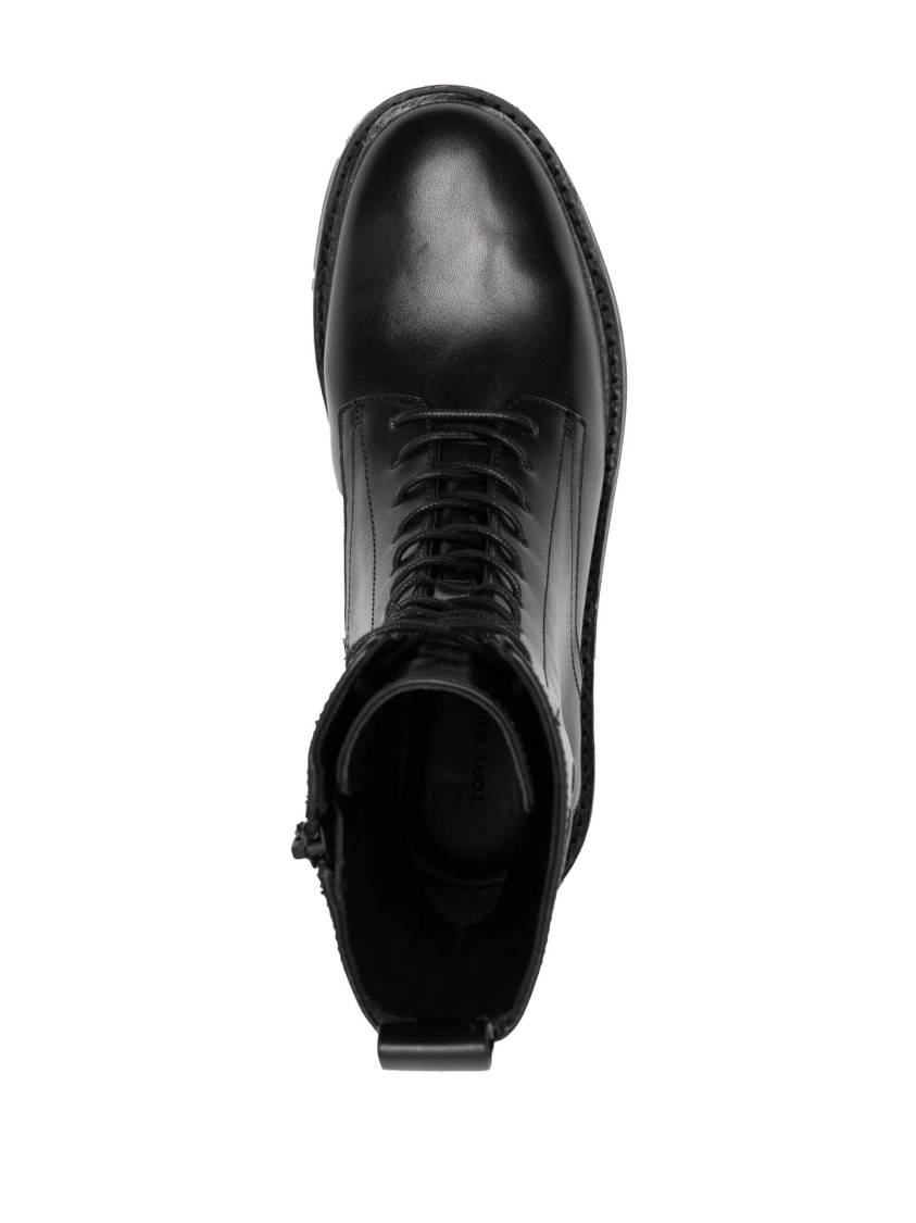 Tory Burch Double T Combat Boot In Black