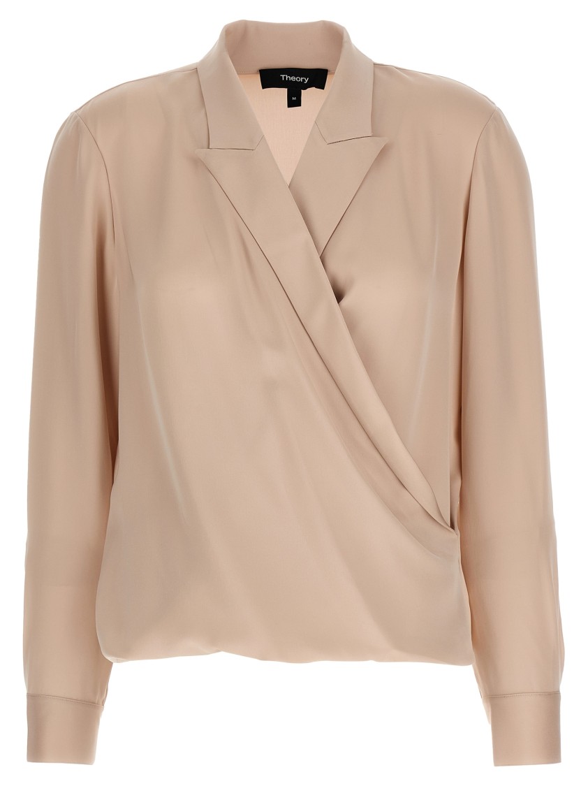 Theory 'pk Label Wrap' Blouse
