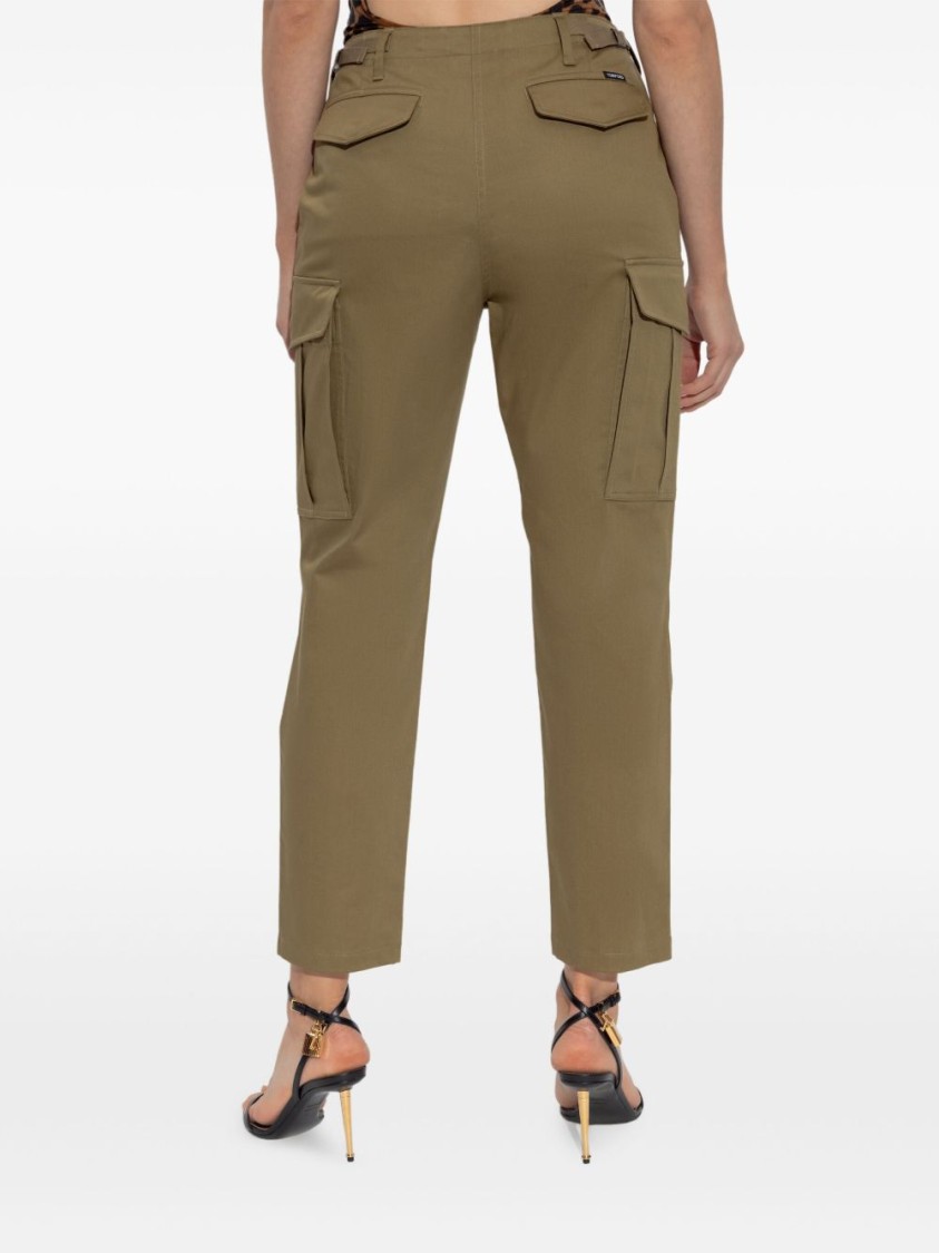 Tom Ford Tailored Green Trousers In Brown