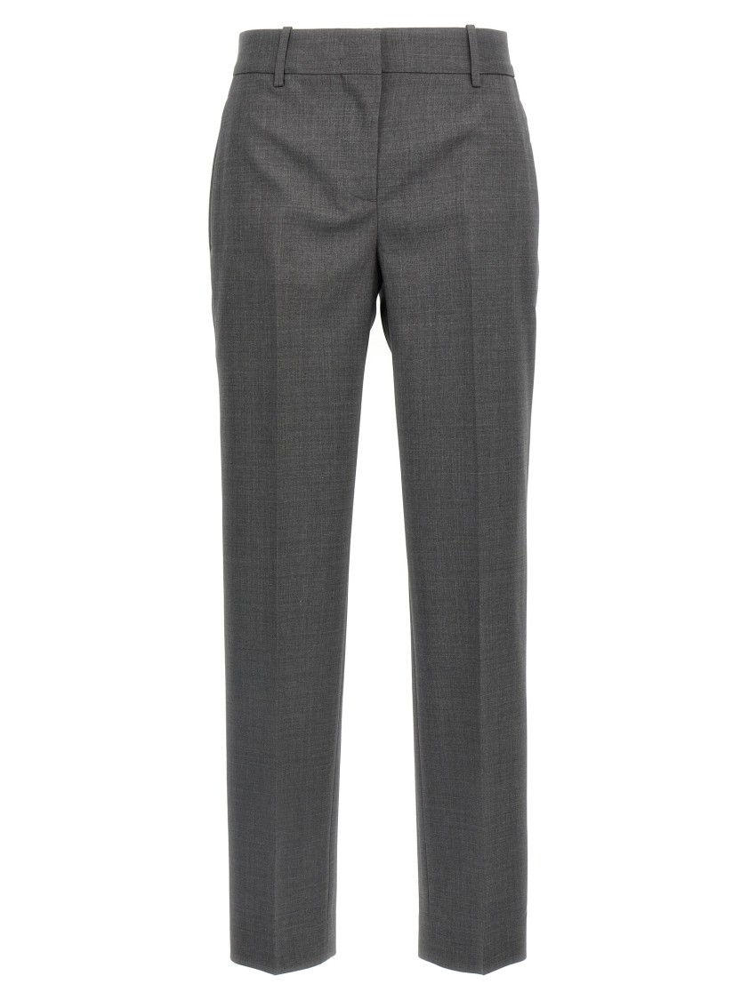 Ermanno Scervino Wool Trousers With Back Pockets And Belt Loops In Gray