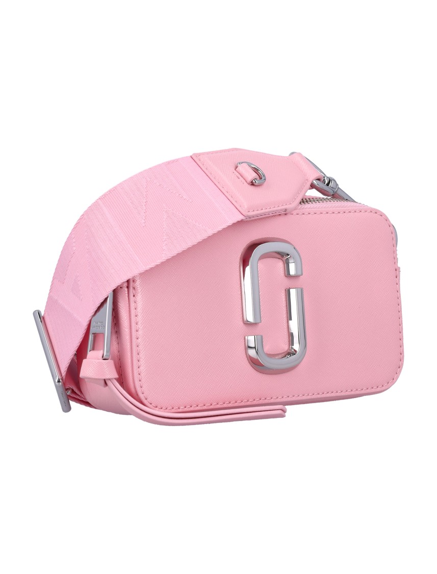 Shop Marc Jacobs The Snapshot Saffiano Leather Shoulder Bag In Pink