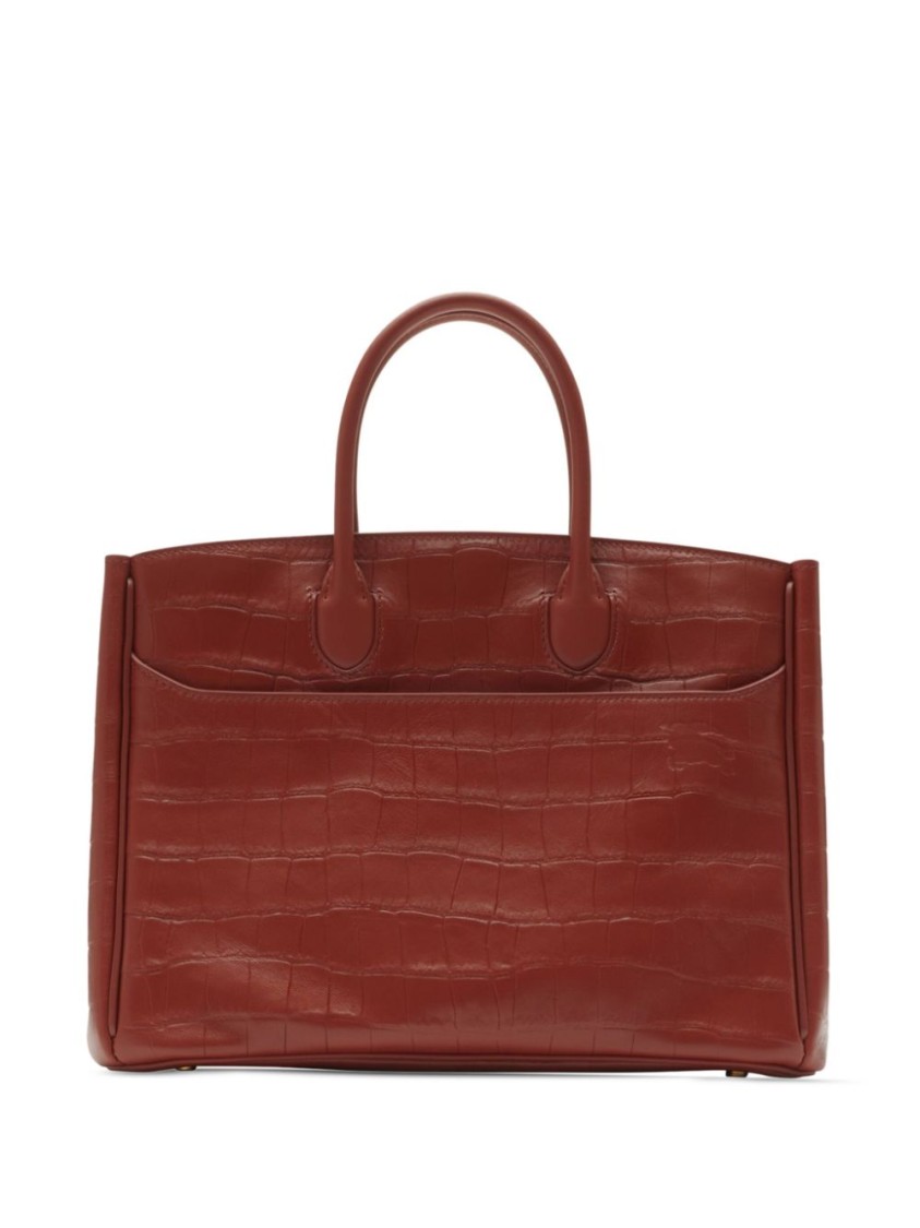 Burberry Handbag With Leather In Red