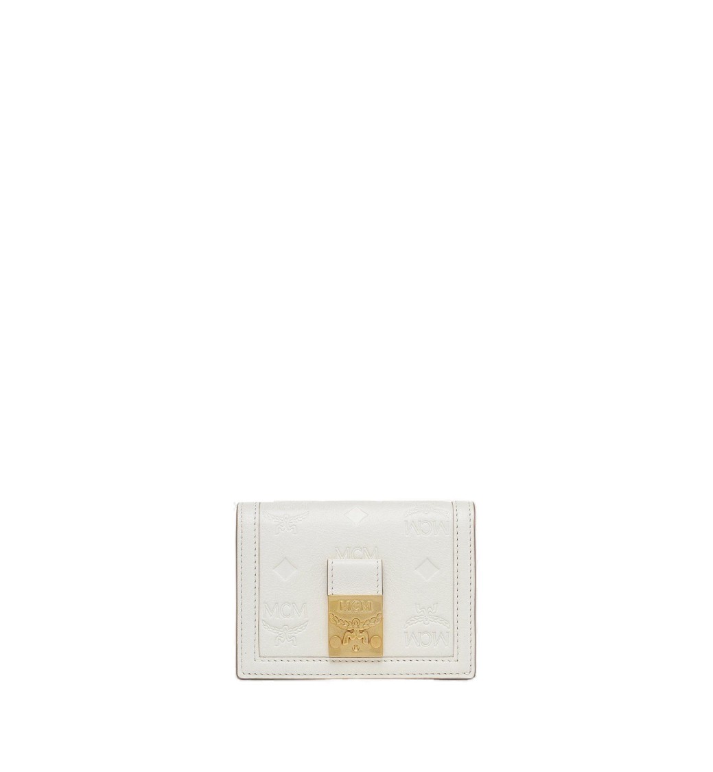 Mcm Compact Full-grain Nappa Leather Wallet In White