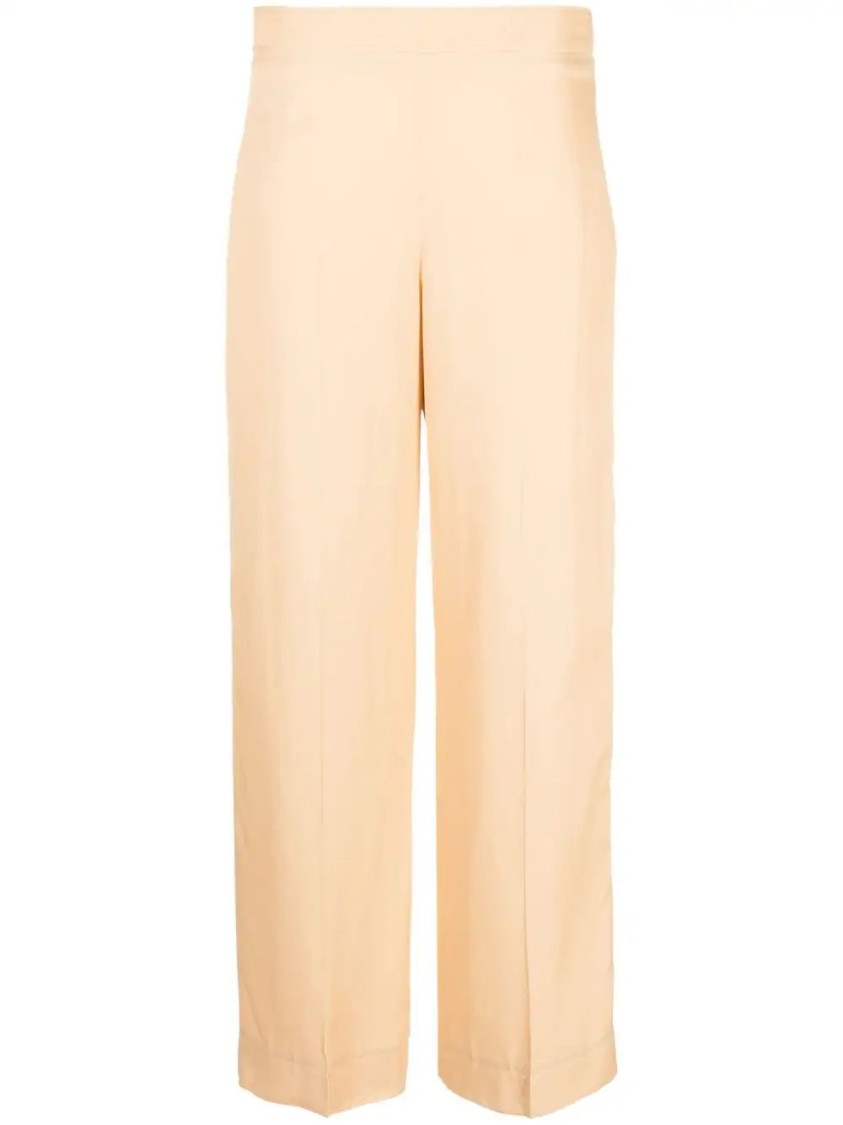 Jil Sander High-waisted Trousers With Relaxed Fit In Neutral