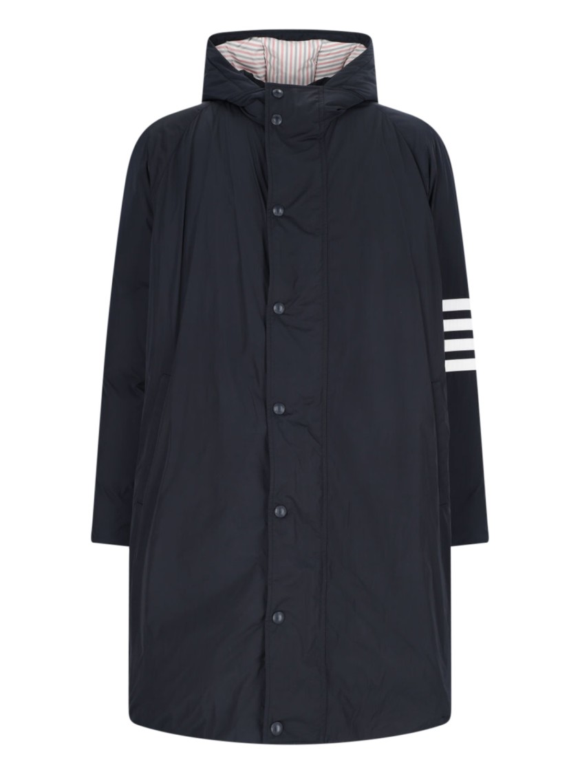 Thom Browne "4-bar Football" Parka – Navy In Blue