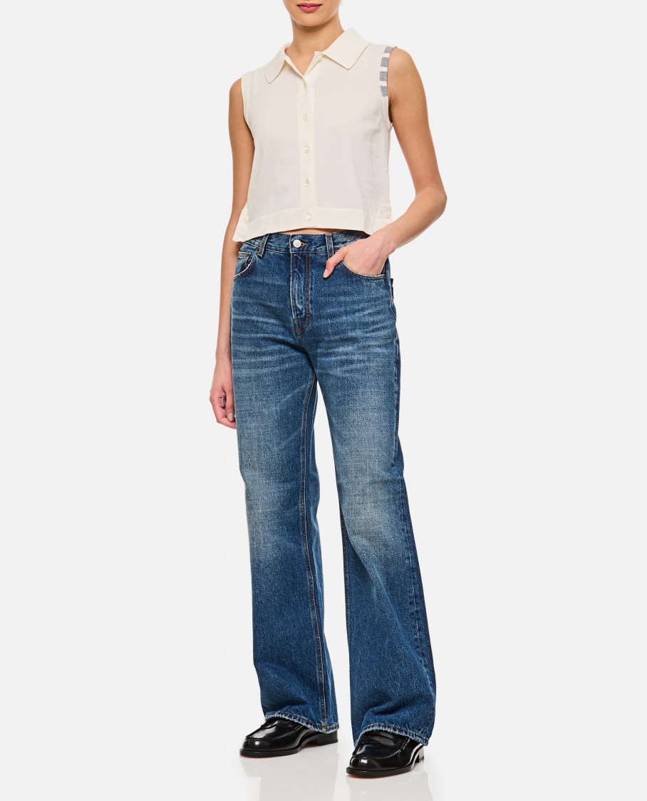 Shop Haikure Korea Mid Blue Jeans