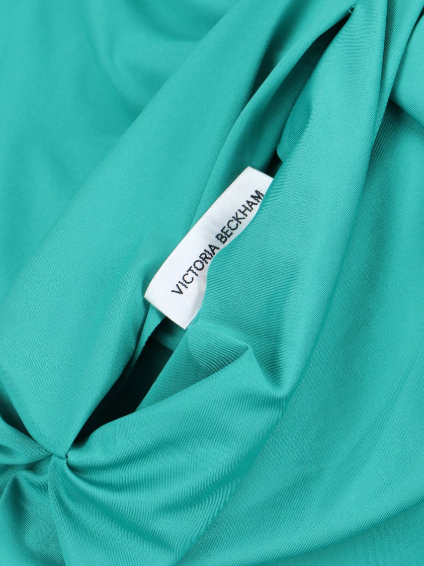 Shop Victoria Beckham Asymmetric Maxi Dress – Green