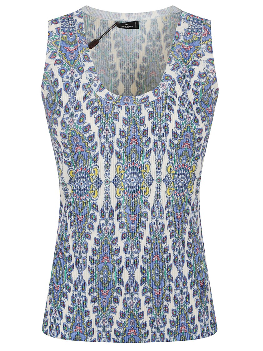 Etro Intricate Paisley Silk Blend Top