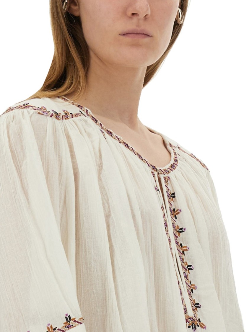 Shop Isabel Marant Étoile "felicity" Top In White
