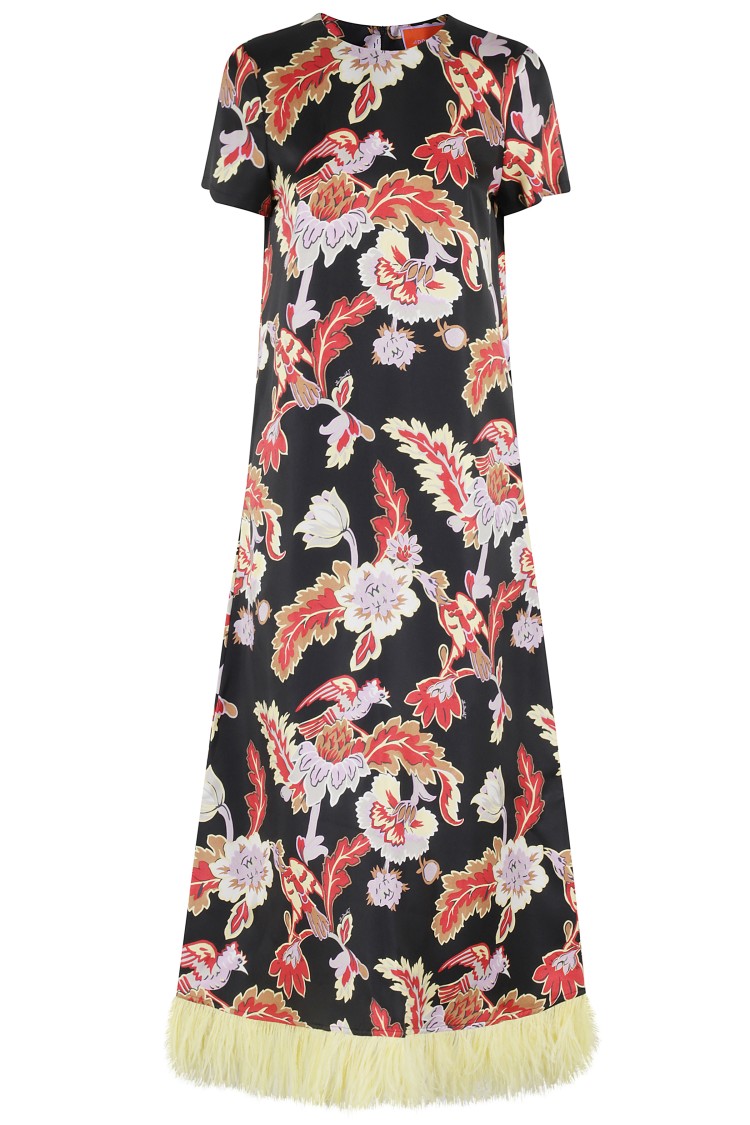 LA DOUBLEJ LA DOUBLE J SWING FEATHERS DRESS