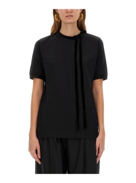 Nina Ricci Lace Top With Unique Cut-Out Back And Design Nina Ricci Lace Top With Unique Cut-Out Back And Design