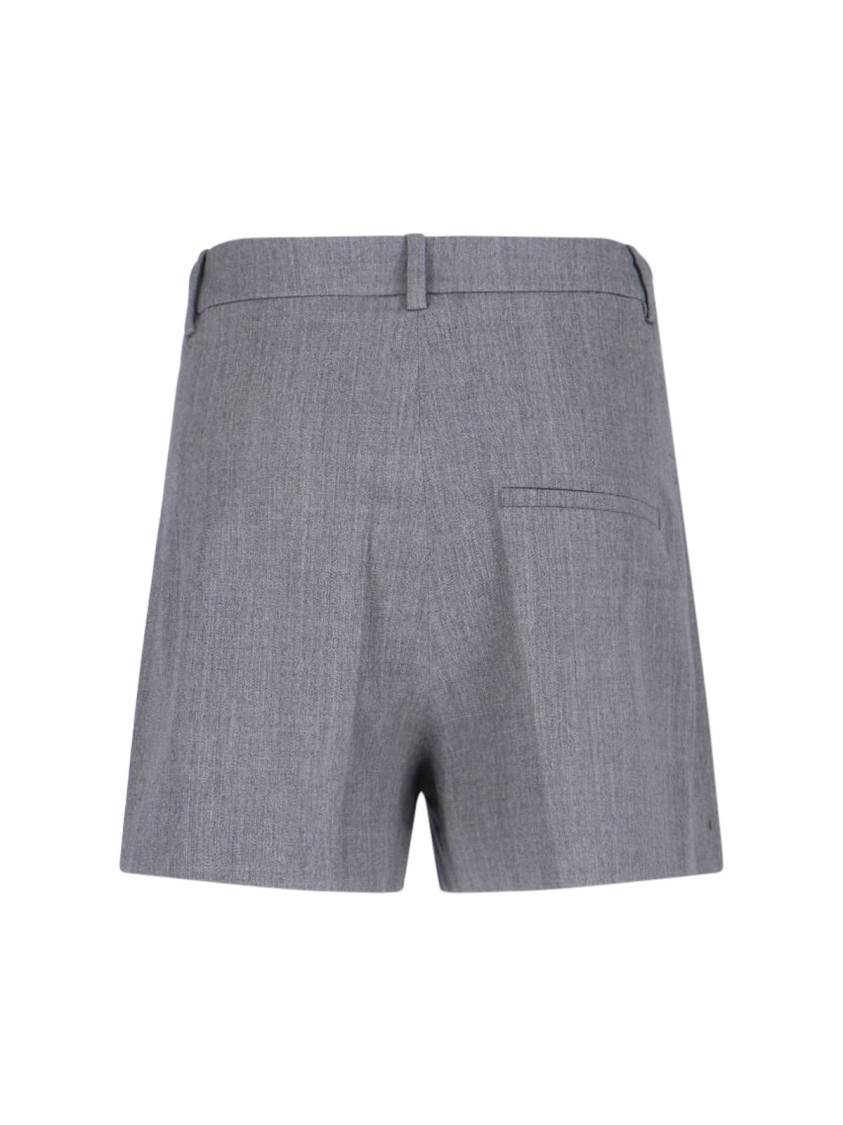 Low Classic Straight Shorts With Back Pocket And Belt Loops In Gray