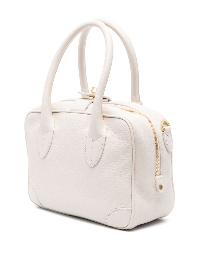 Golden Goose Structured White Goat Leather Bag