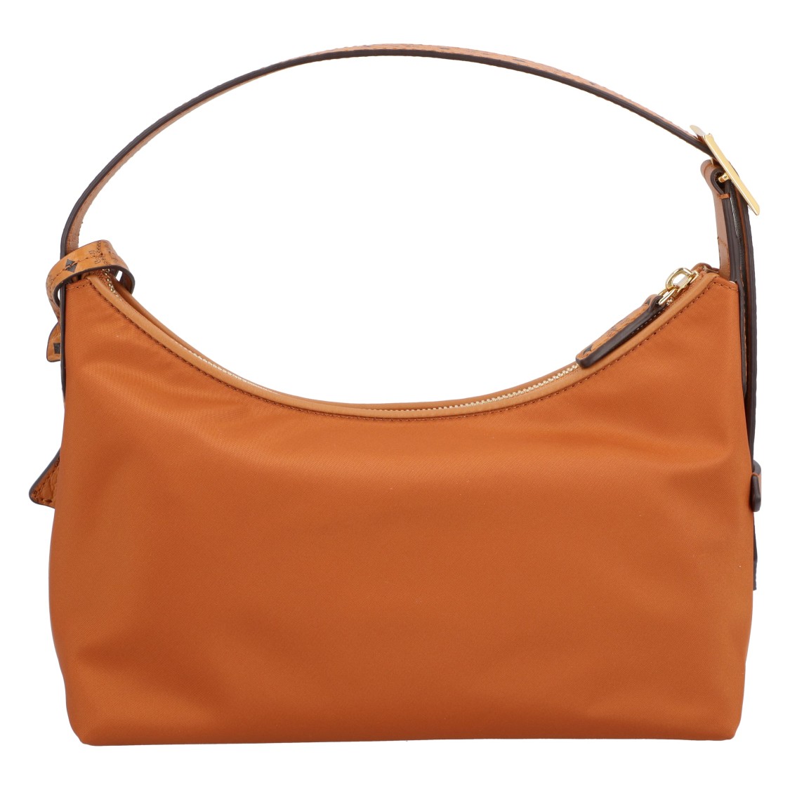 Mcm Aren Hobo Bag In Recycled Nylon And Monogram Print Leather In Brown