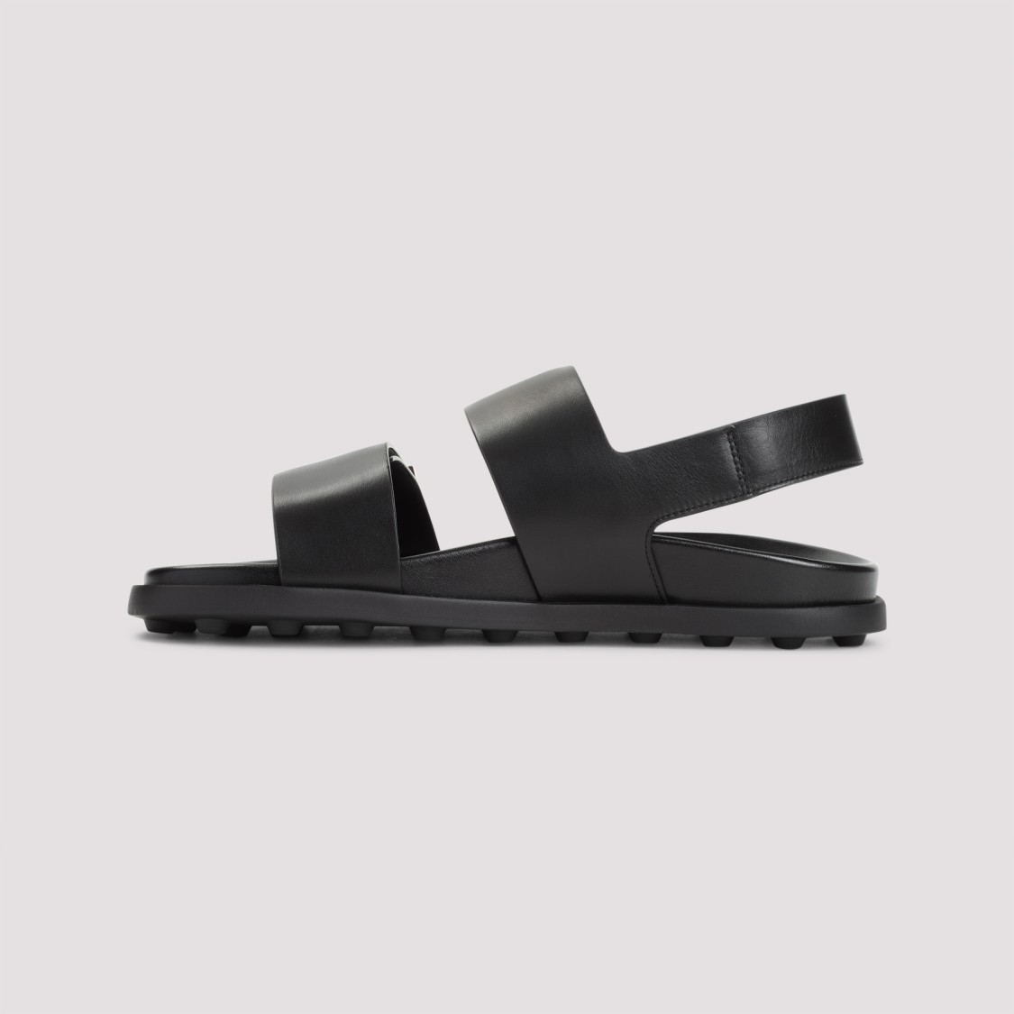 Shop Tod's Black Rubber Sandals