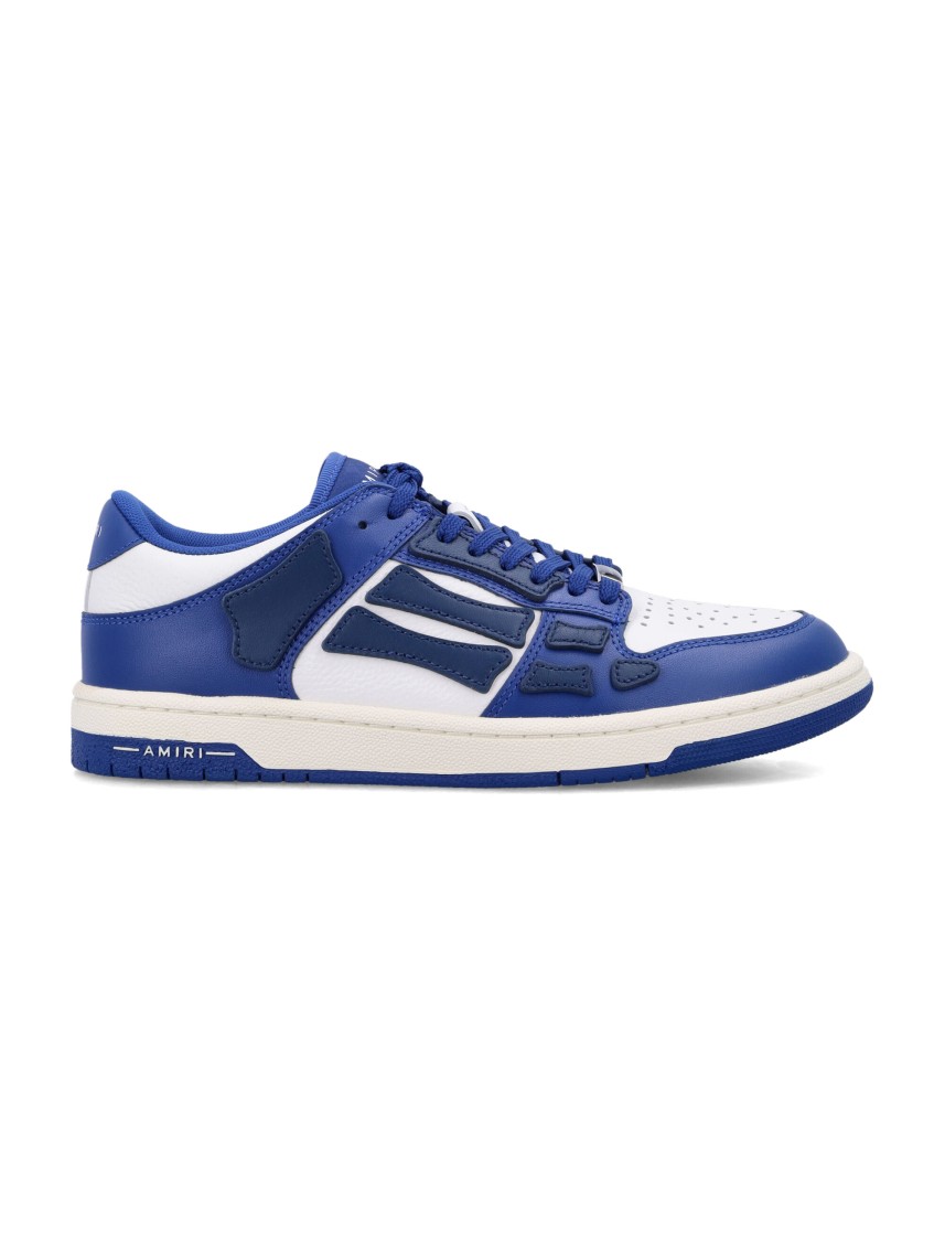 Amiri Low-top Leather Sneakers With Perforated Upper In Multi