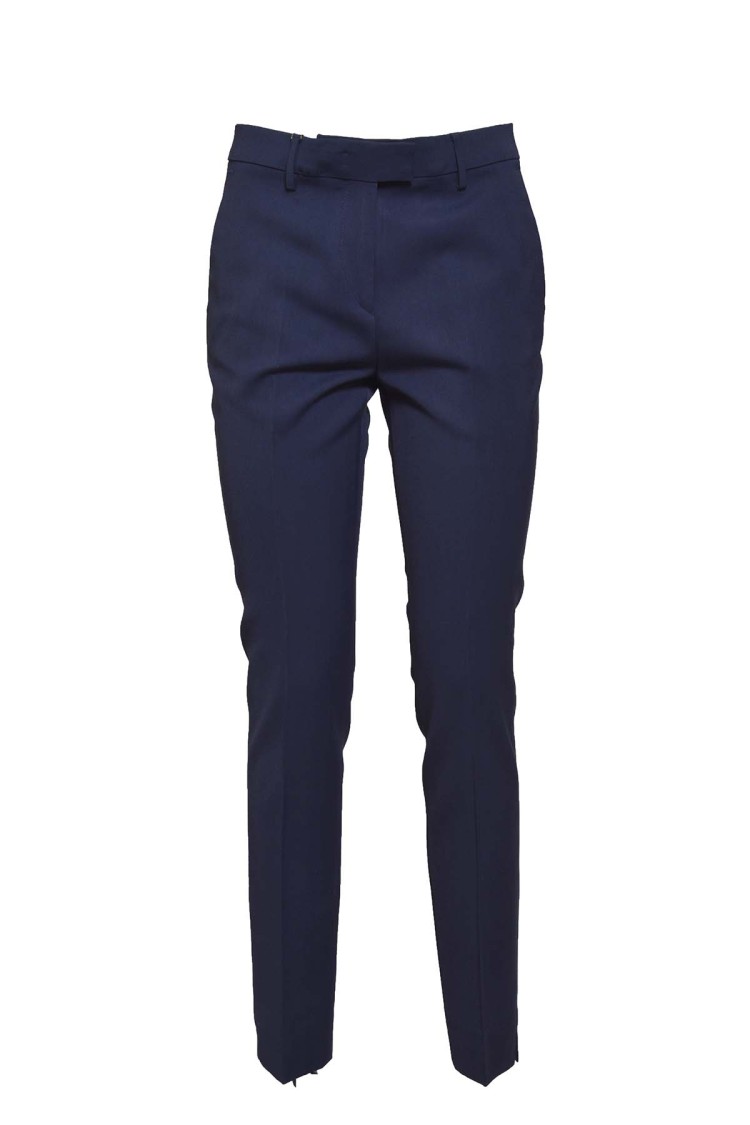 ETRO ETRO BLUE VISCOSE STRAIGHT TROUSERS