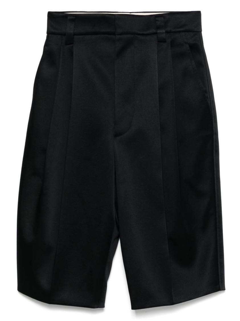 Shop Carven Bermuda Shorts With Pleats And Tailored Design