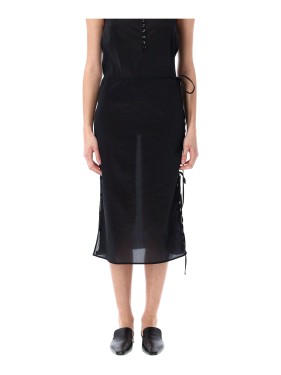 【LOW CLASSIC】PLEATED ZIPPER SKIRT☆25SS☆スカート Low Classic Pleated Zipper Skirt With Adjustable Straps
