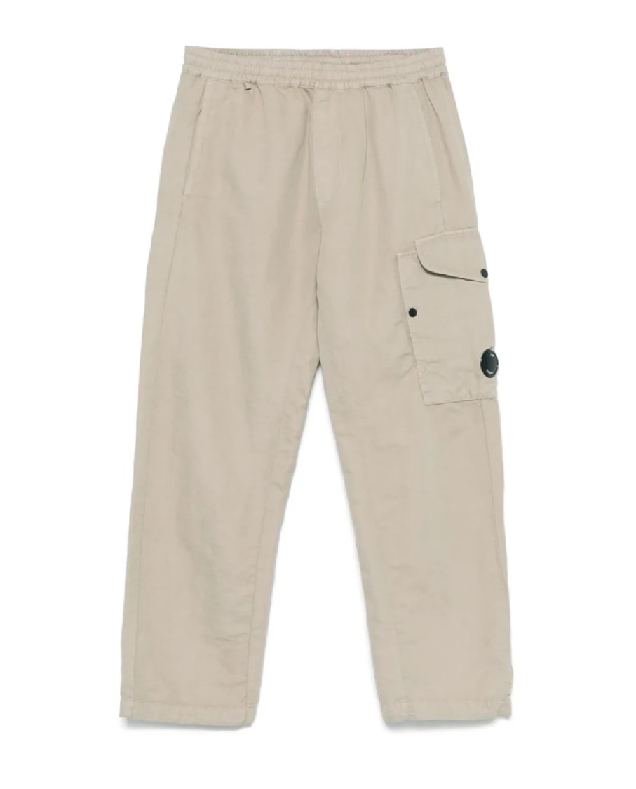 C.p. Company Regular Fit Cotton Linen Pants