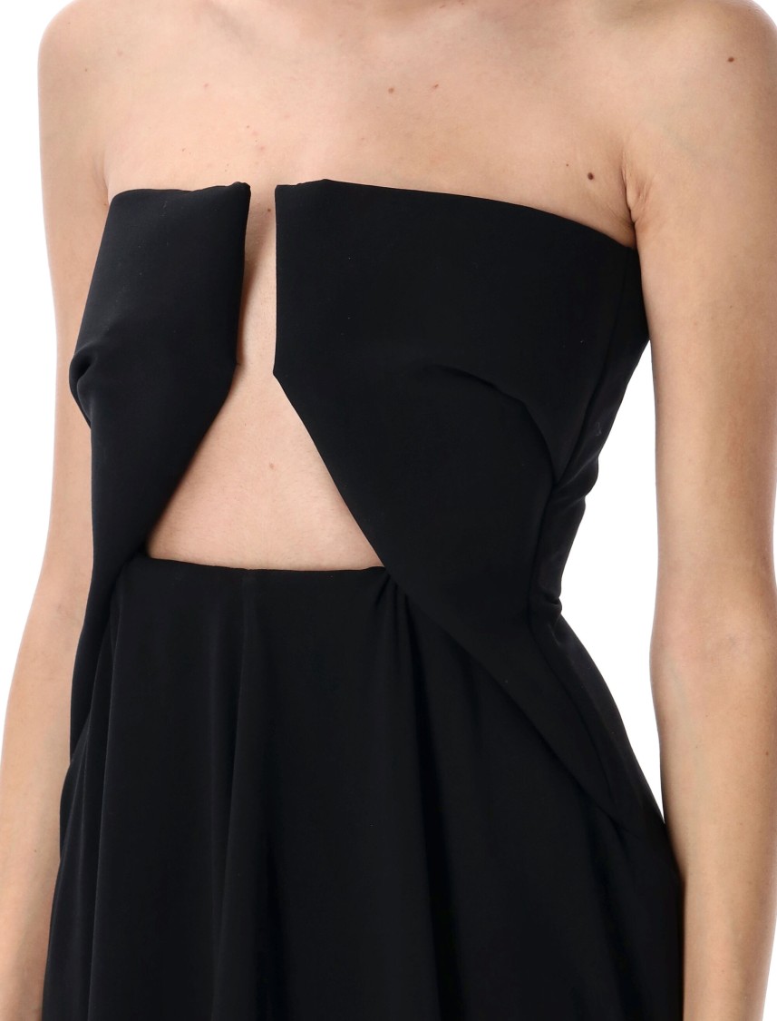 Rick Owens Amphora Prong Gown In Black