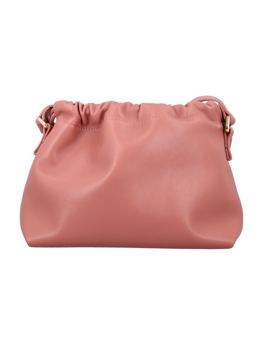 Apc Ninon Mini Pink Crossbody Bag With Embossed Logo On The Front And Adjustable Shoulder Strap In Ecole In Pink