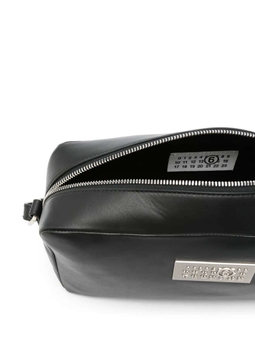 Mm6 Maison Margiela Mm6 By Maison Margiela Numbers-plaque Cross Body Bag In Black