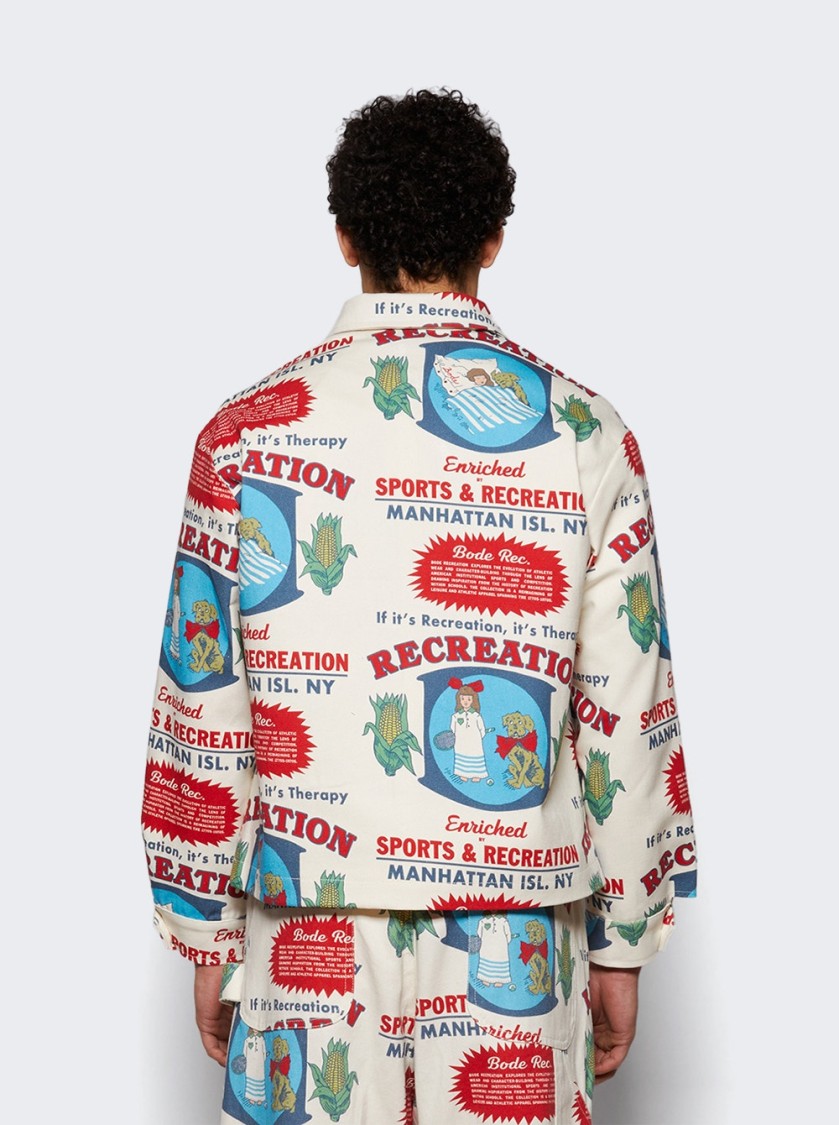 Bode Enrichment Jacket White And Multicolor In White