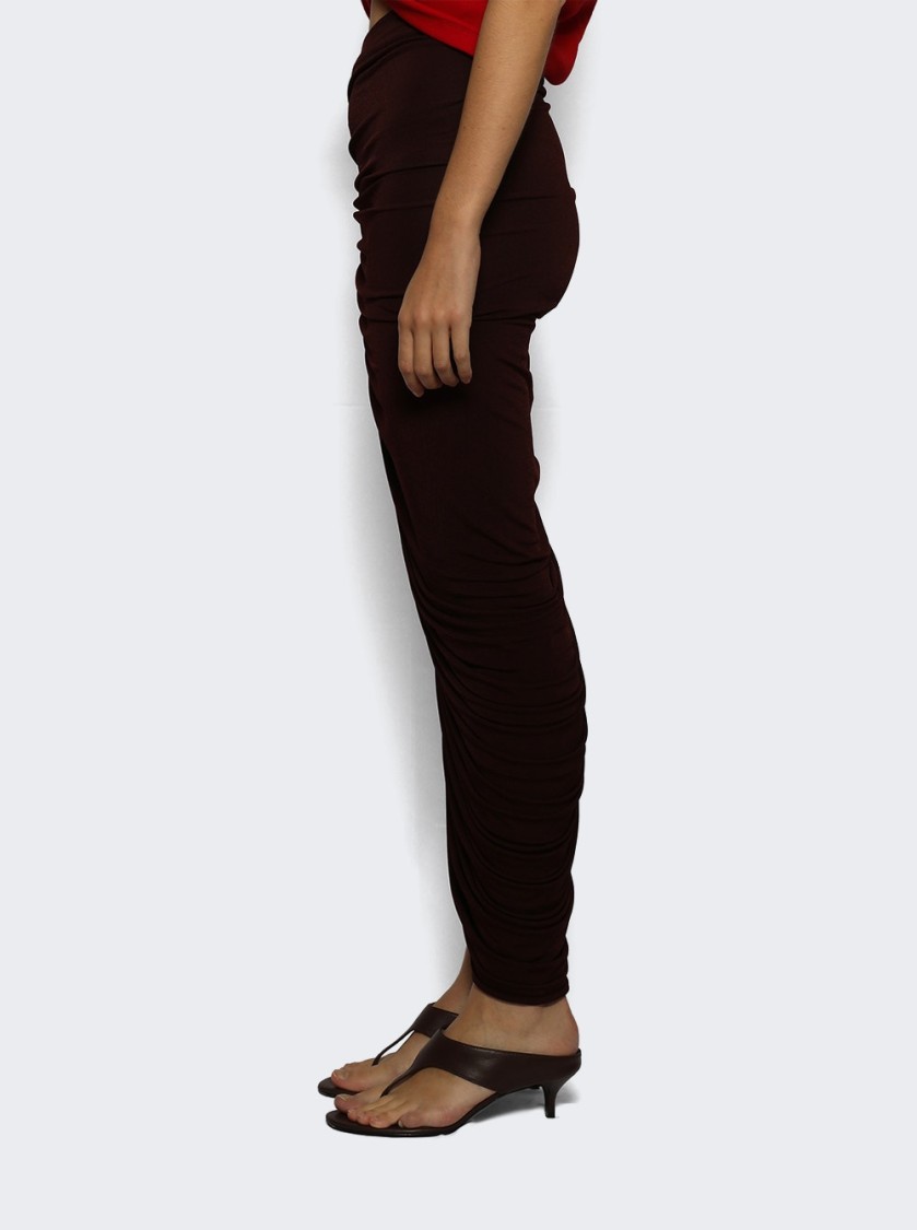 Shop Magda Butrym Asymmetrical Midi Skirt Bordeaux In Burgundy