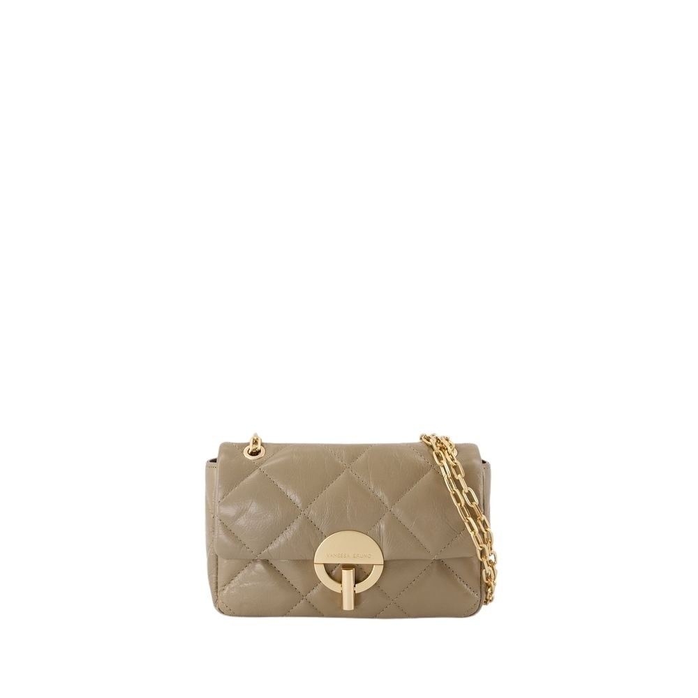 Vanessa Bruno Moon Medium Handbag - Leather - Brown In Brown