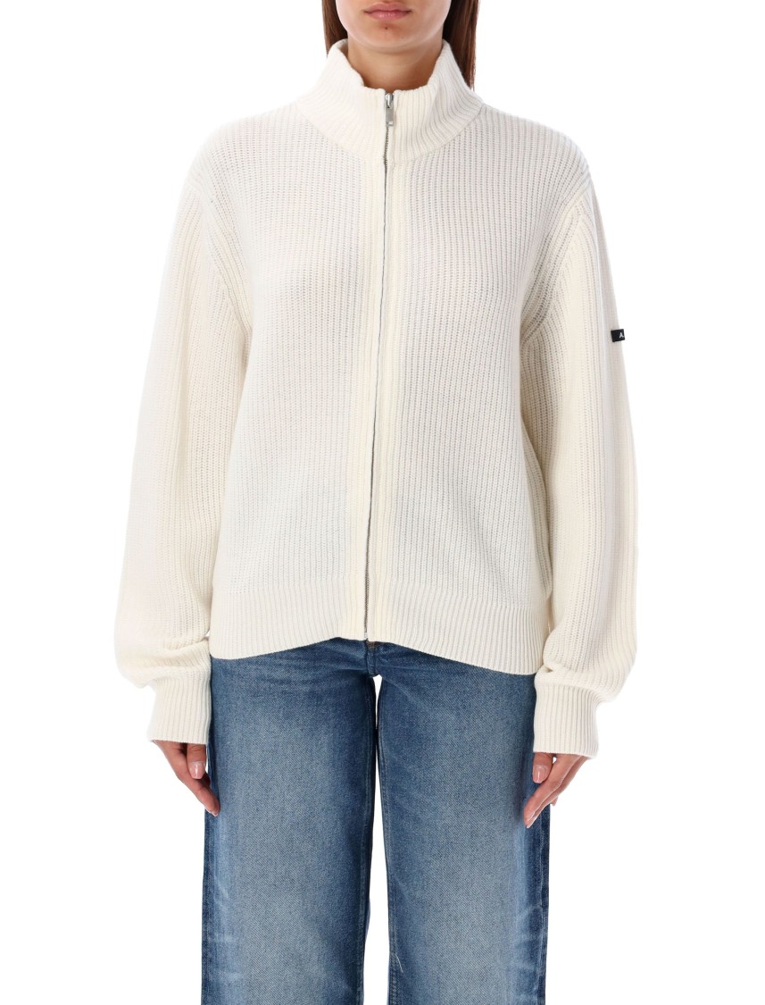 Apc A.p.c. Ribbed Wool Cardigan With Zip