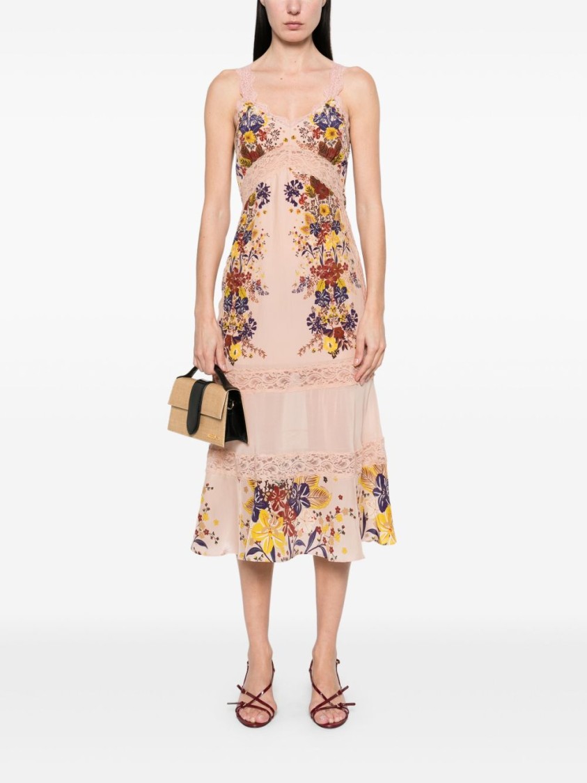 Farm Rio Floral Lace Slip Dress
