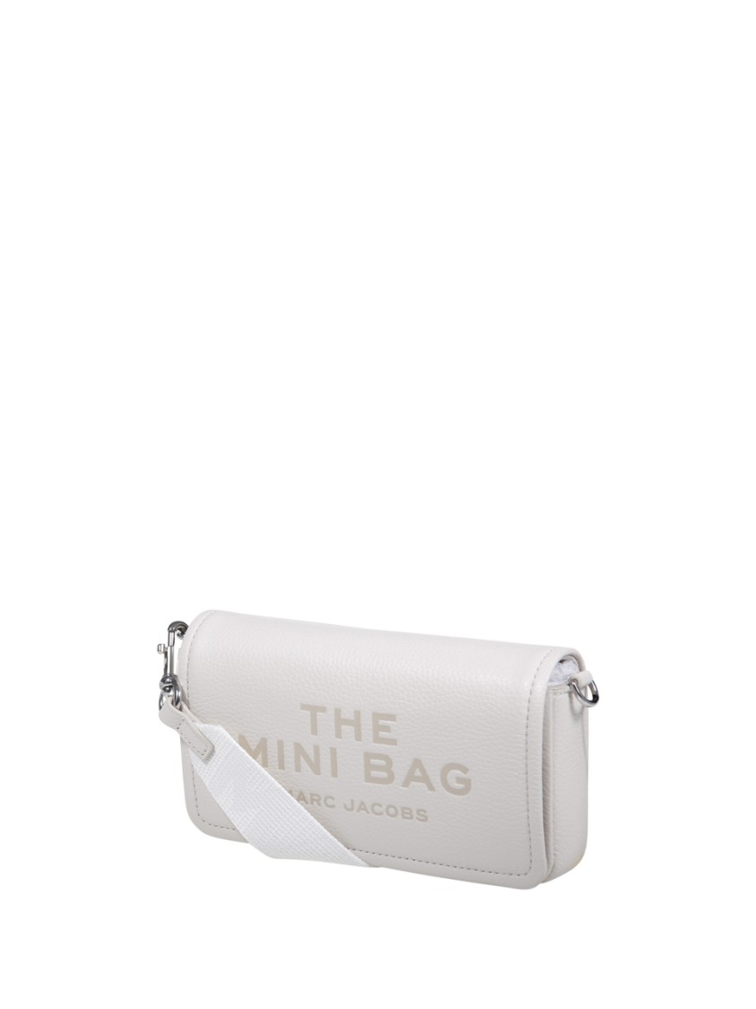 Marc Jacobs Compact White Cow Leather Clutch With Embossed Detail In White