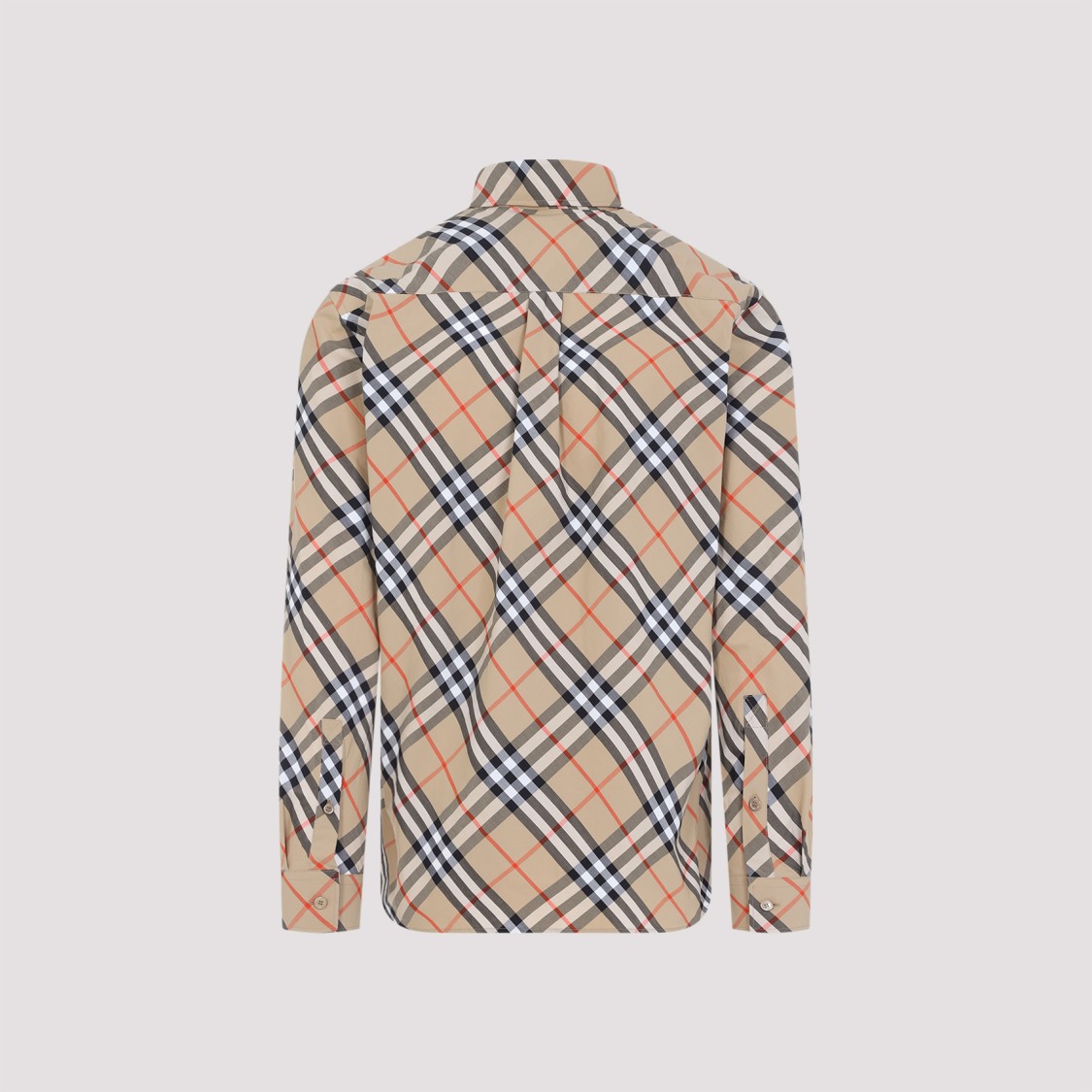 Burberry Plaid Cotton Button-down Shirt In Neutrals