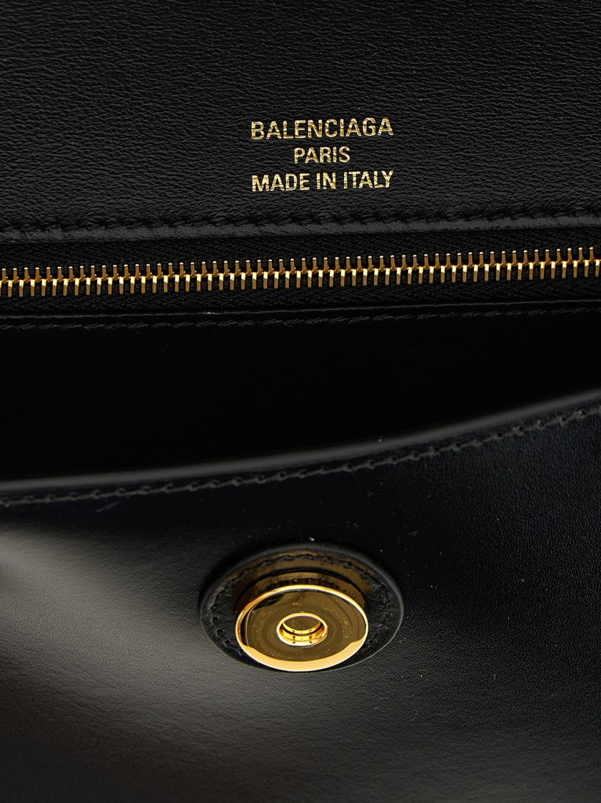 Balenciaga Hourglass Sling Small Shoulder Bag In Black